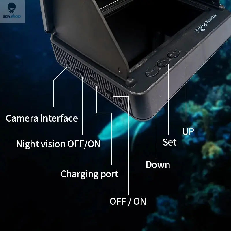 HEERAK Portable Fish Depth Finder Water Handheld 1080P 4.3 Inch LCD Fish Finder Underwater 220° Fishing Camera With Night Vision Spy-shop.com