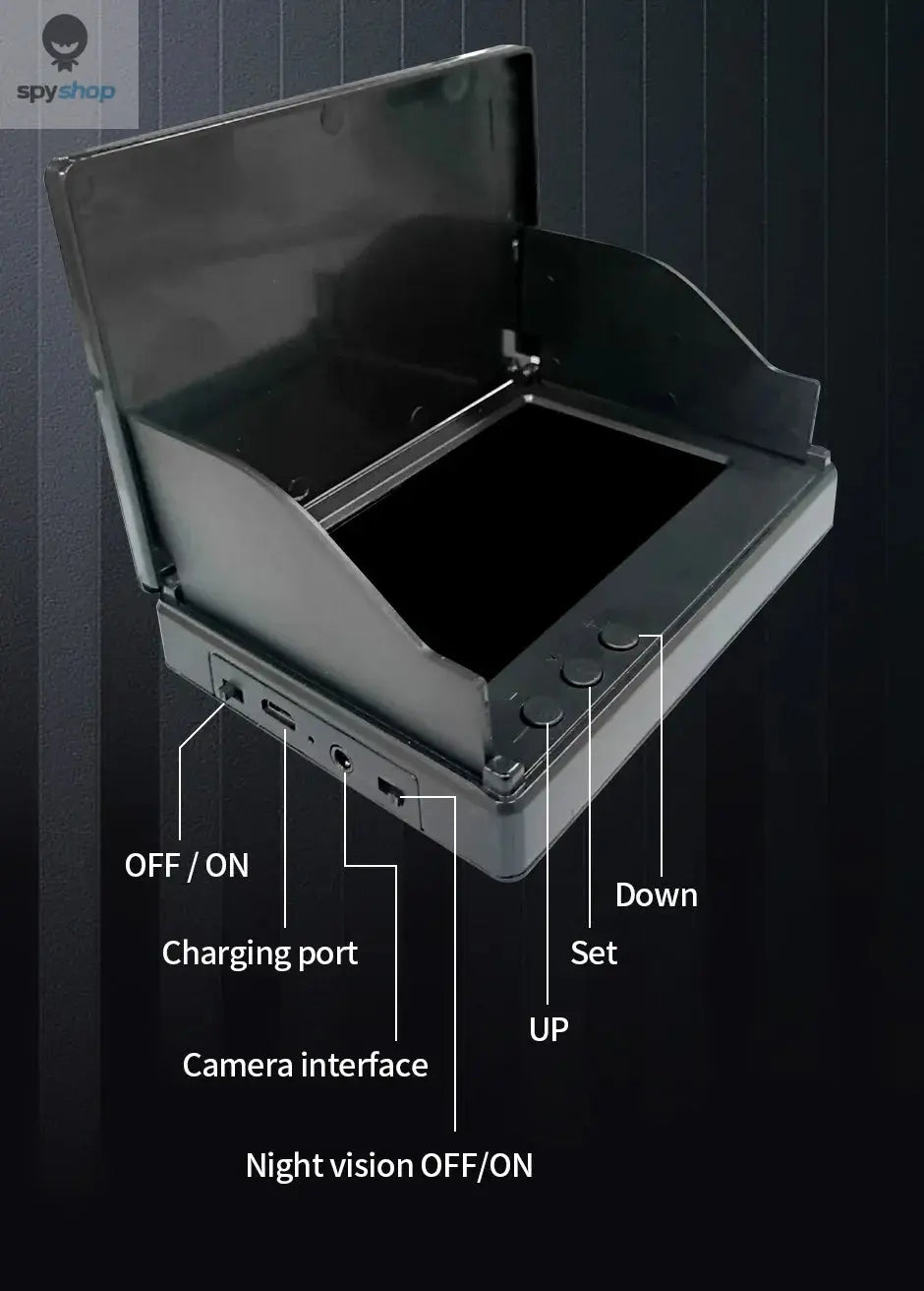 HEERAK Portable Fish Depth Finder Water Handheld 1080P 4.3 Inch LCD Fish Finder Underwater 220° Fishing Camera With Night Vision Spy-shop.com