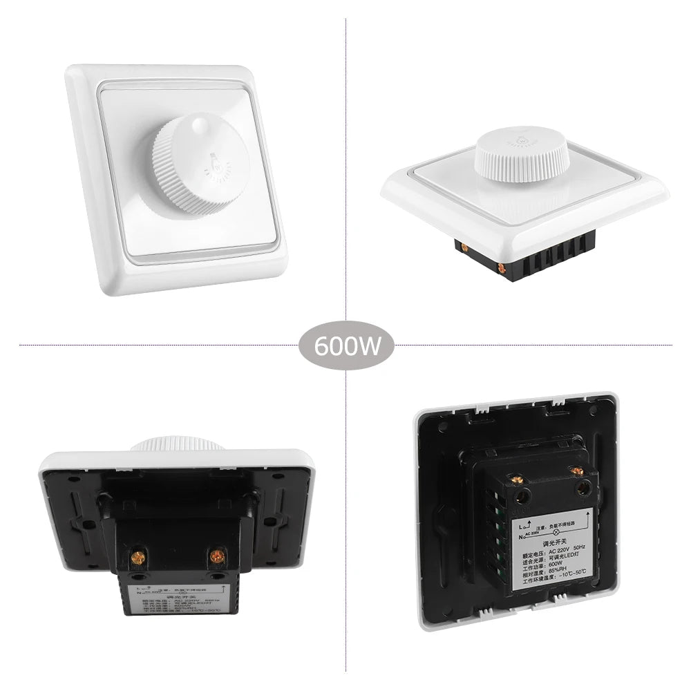 Wall Dimmer Switch for Dimmable LED Lights, 300/600/1000 W