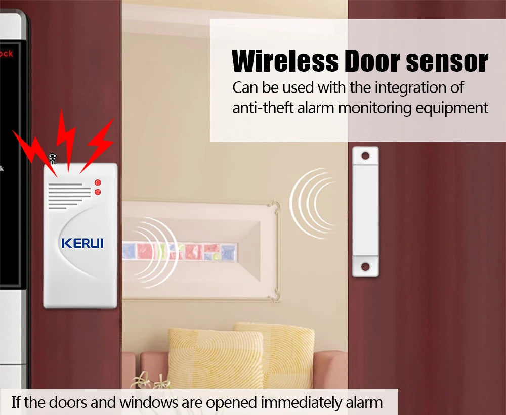 433MHz Wireless Door Window Sensor for Alarm Systems
