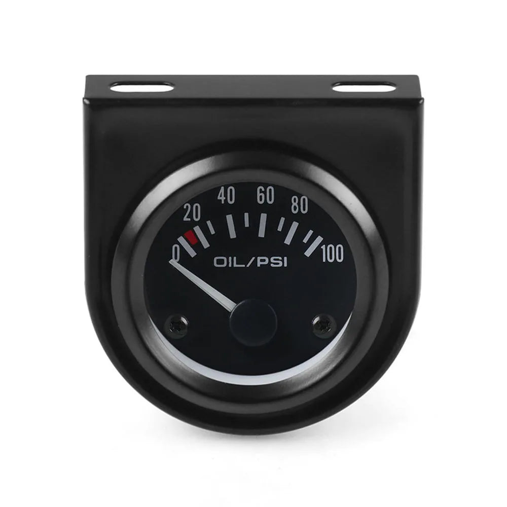 Mjerač 2INCH 52MM, crni, voltmetar, mjerač temperature vode i ulja, tlaka ulja i razine goriva, ampermetar, komplet s trostrukim mjeračem za automobil