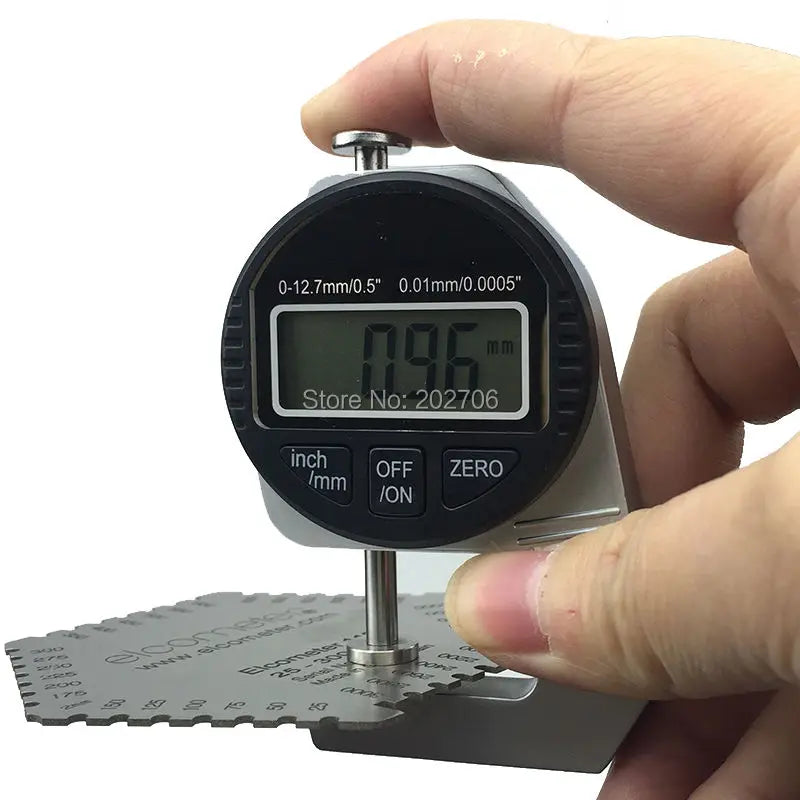 Digitálny hrúbkomer, merací nástroj 12,7 mm, číselníkový merací prístroj, prenosný elektronický číselníkový indikátor hrúbky, mini 0,01 mm
