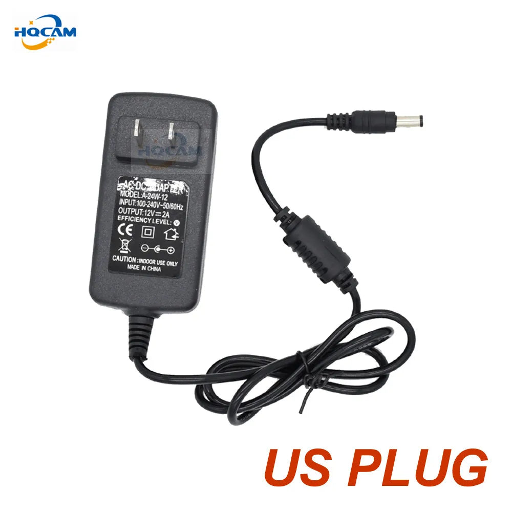 HQCAM Qualified AC 110-240V To DC 12V 2A Power Supply Adapter For CCTV,EU/US/UK/AU Plug