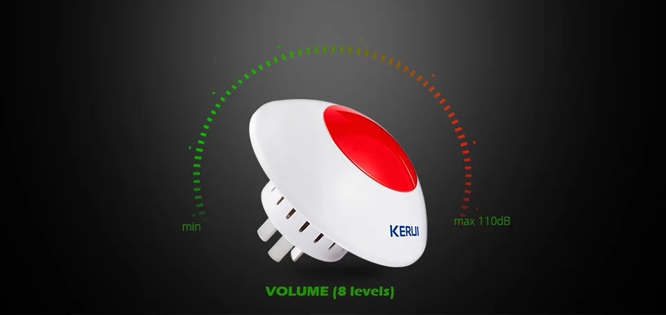 Wireless Indoor Siren Alarm Horn with Strobe Light