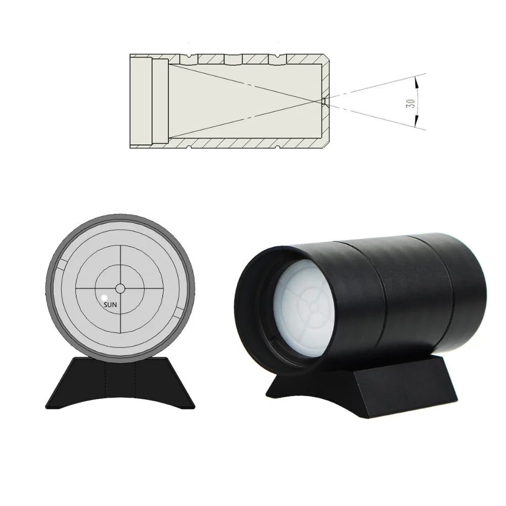 Encontrador de posição solar para montagens de telescópio