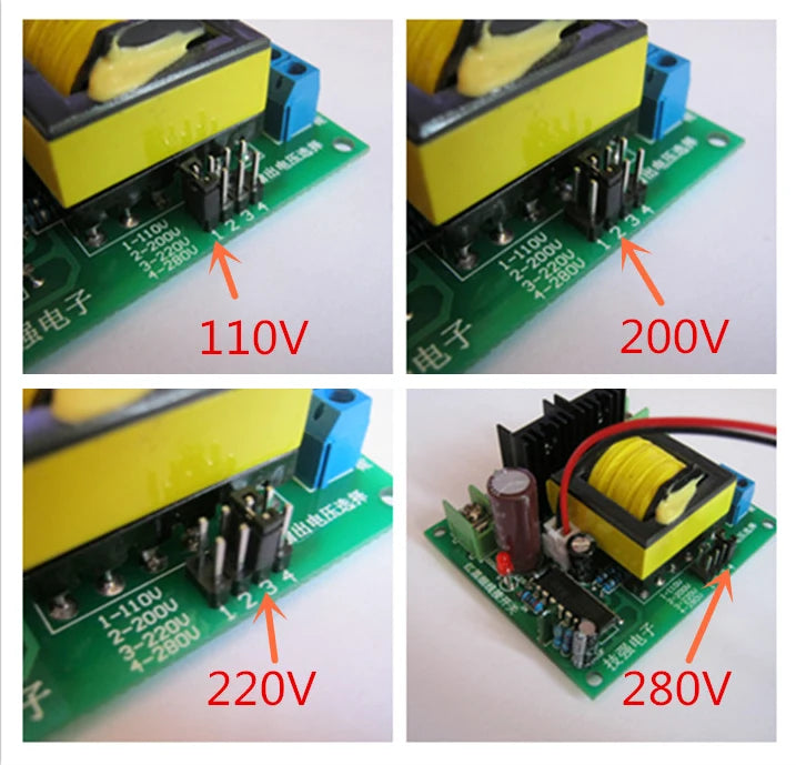 لوحة عاكس من 12 V تيار مستمر إلى تيار متناوب