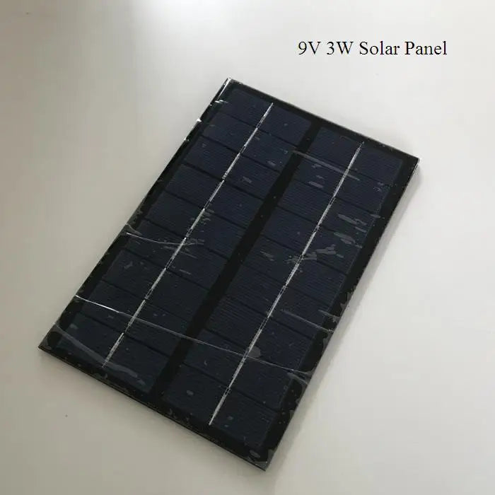 3W 9V Polycrystalline Solar Panel, 125 × 195mm