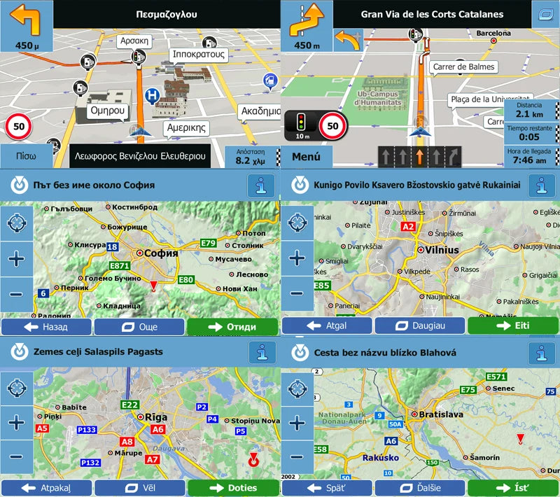 5 Inch HD GPS Navigation Device with Europe and Russia Maps