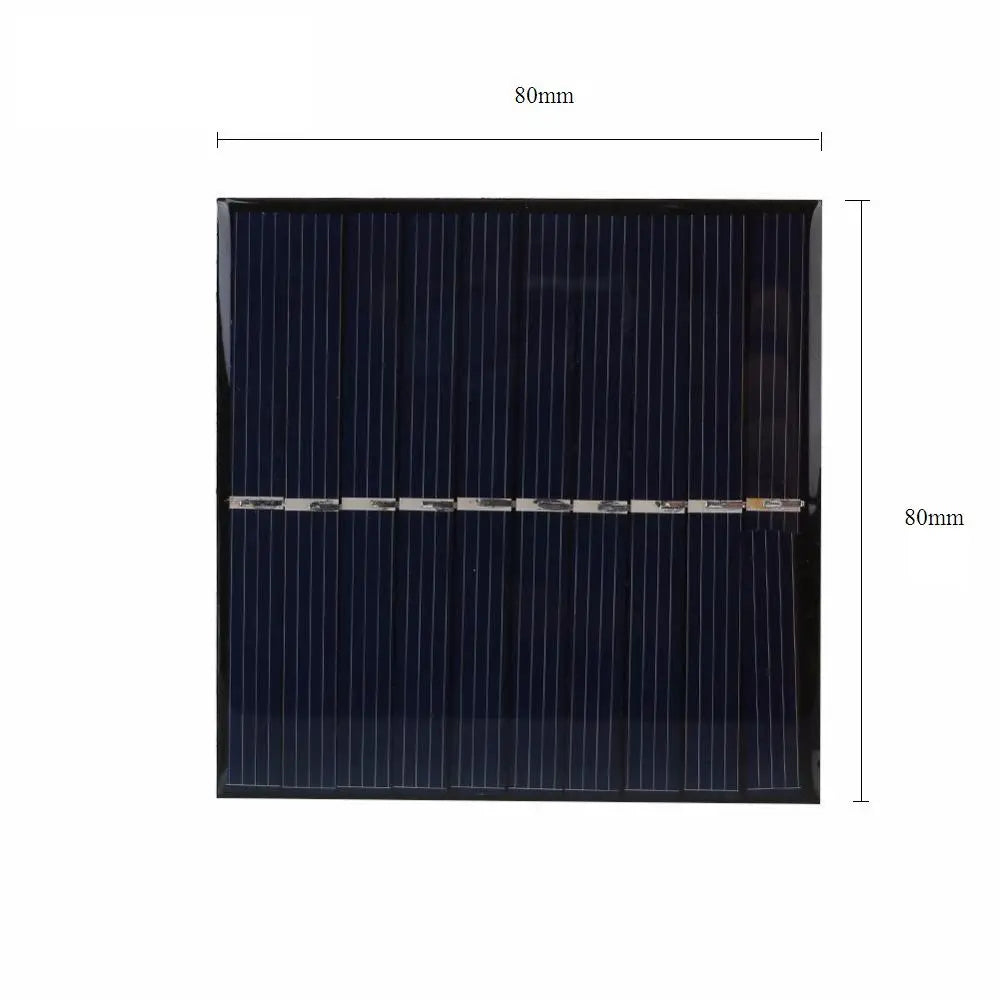 ALLMEJORES Small Size Epoxy 5V Solar Panel 0.9W 80mm X 80mm Polycrystalline Solar Cell Module DIY Sun Power Charger LED Light