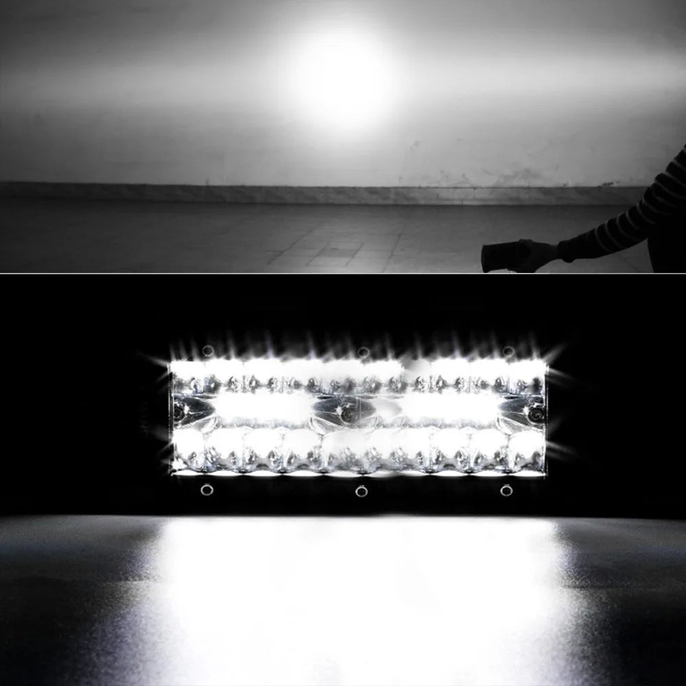 Barra de Luz de Trabalho LED CO LIGHT 4" 2 unidades 120W 7'' para Trator, Barco, Todo-o-Terreno, Camioneta, SUV, ATV, Spot, Flood Combo 12V 24V Luzes de Trabalho LED