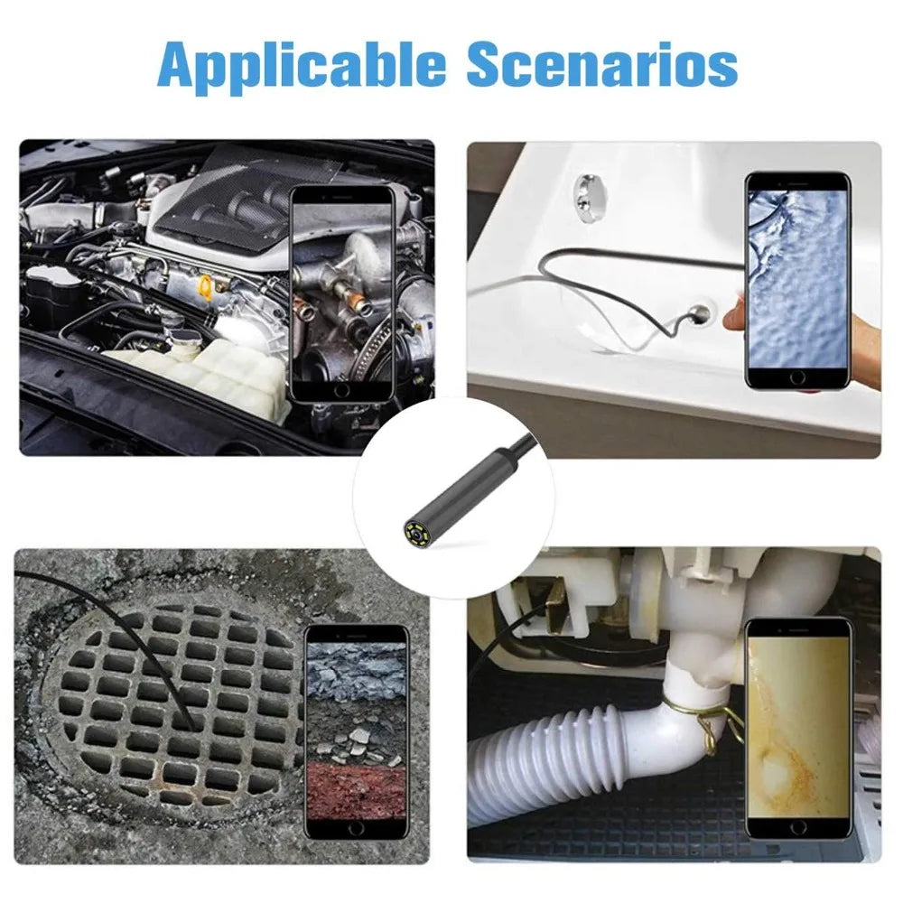 8mm USB Endoscope Camera 1080P Waterproof Borescope