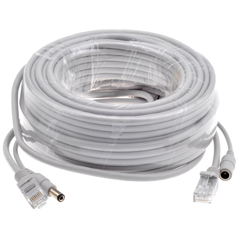 RJ45 Ethernet and DC Power Cable for IP Cameras