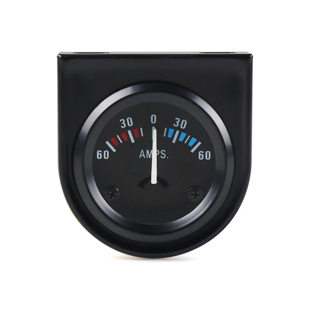Mjerač 2INCH 52MM, crni, voltmetar, mjerač temperature vode i ulja, tlaka ulja i razine goriva, ampermetar, komplet s trostrukim mjeračem za automobil
