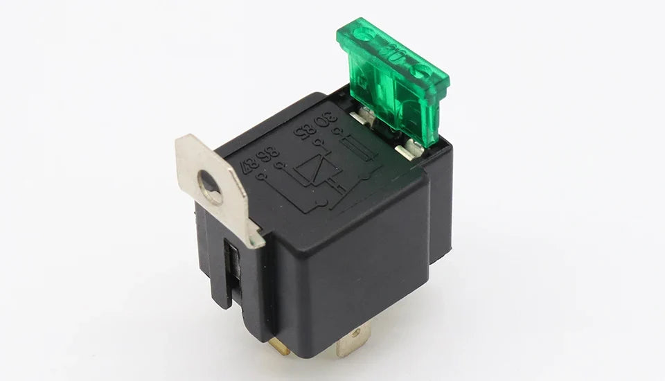 Relais automobile 12 V à quatre broches avec fusible, 30 A