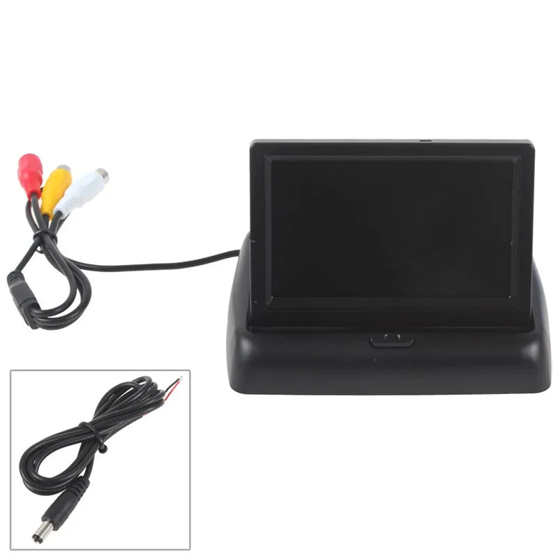 4.3 inch TFT LCD screen Car Monitor Rearview Reverse Parking Monitor with 2-channel Video Input,Camera optional 
