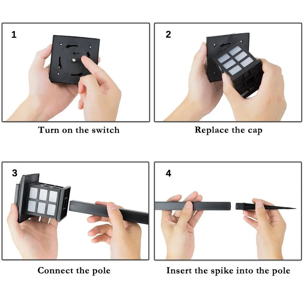 Solar LED Pathway Lights with Ground Stake, IP44, Auto On