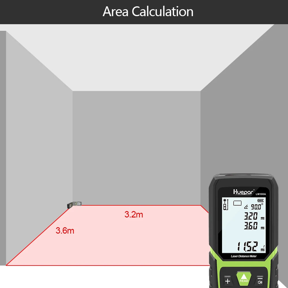 Rechargeable Laser Distance Meter with Angle Sensor