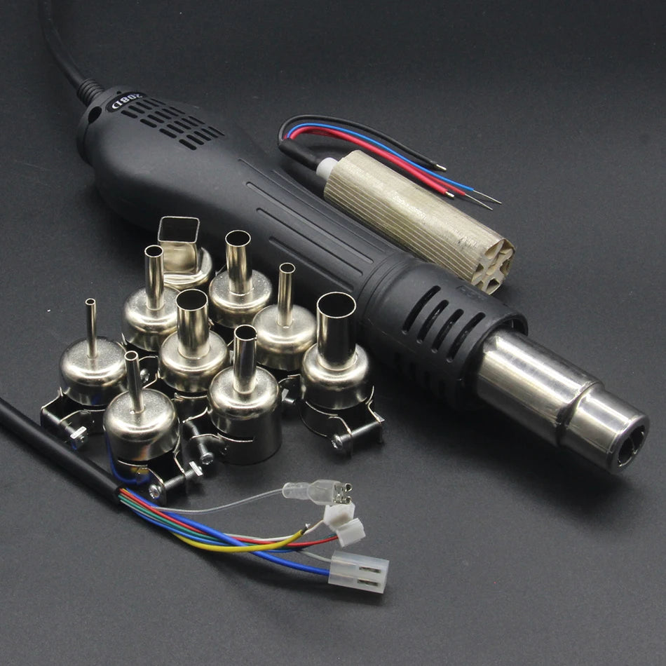 Hot air rework station 850 hot air gun/ handle Heating element Heat Nozzle Tool Kits For saike yihua Soldering Stations