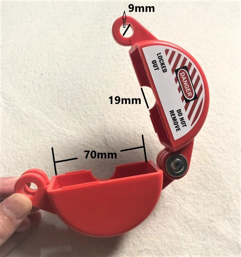 قفل صمام بوابة دوّار Master Lock مقاس 1'-2.5'، قفل أمان لصمام الكرة لأسطوانة الغاز، قفل أمان للأسطوانات والخزانات