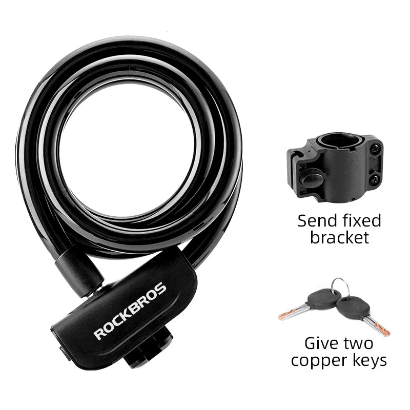 Steel Cable Bike Lock with Keyless Quick Lock