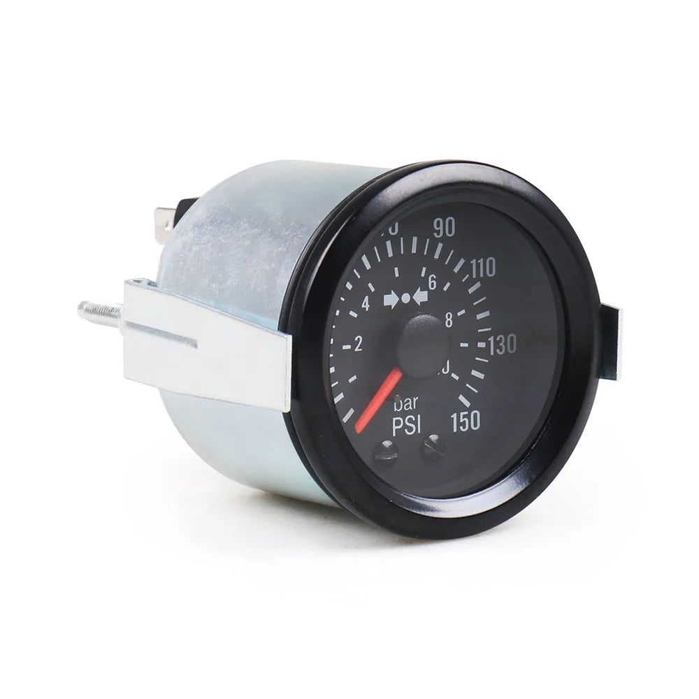 Barometro meccanico da 2" 52mm, pressione dell'aria 0-10 Bar/0-150PSI, manometro da 12V con luce gialla per auto e sensore NPT1/8