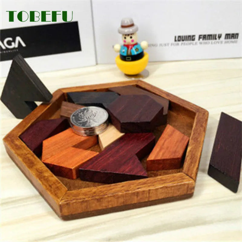 Tabellone puzzle geometrico in legno
