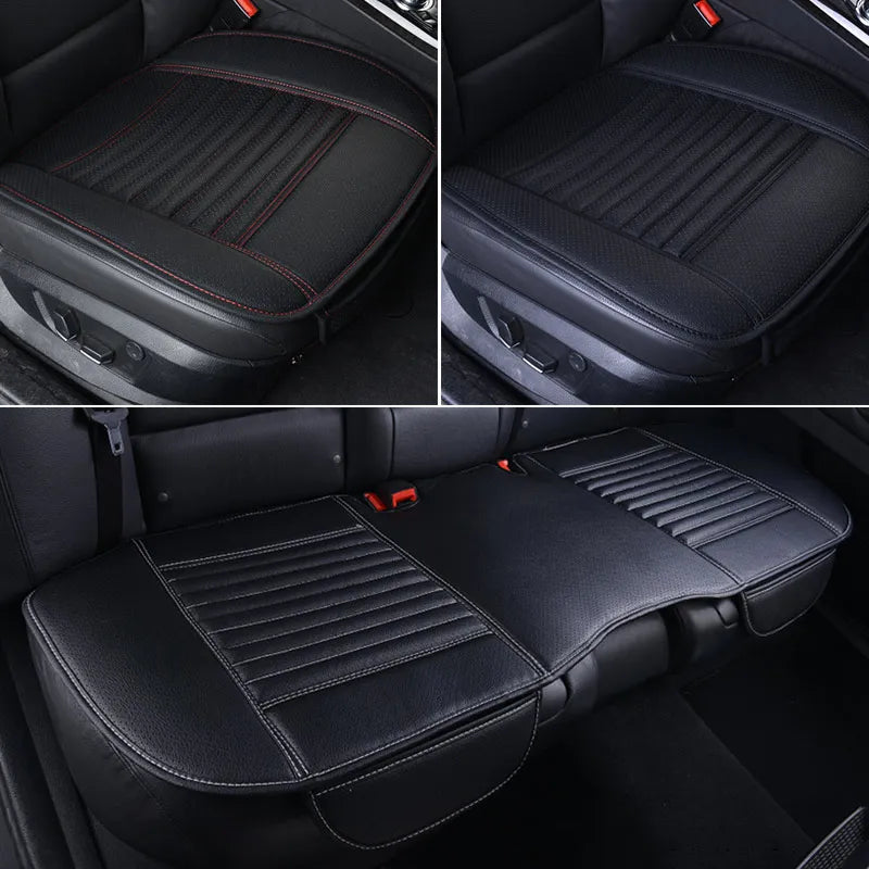 SEAMETAL Four Season Car Seat Cover PU Leather Seat Cushion Universal Breathable Seats Cover Protector Pad Interior Accessories