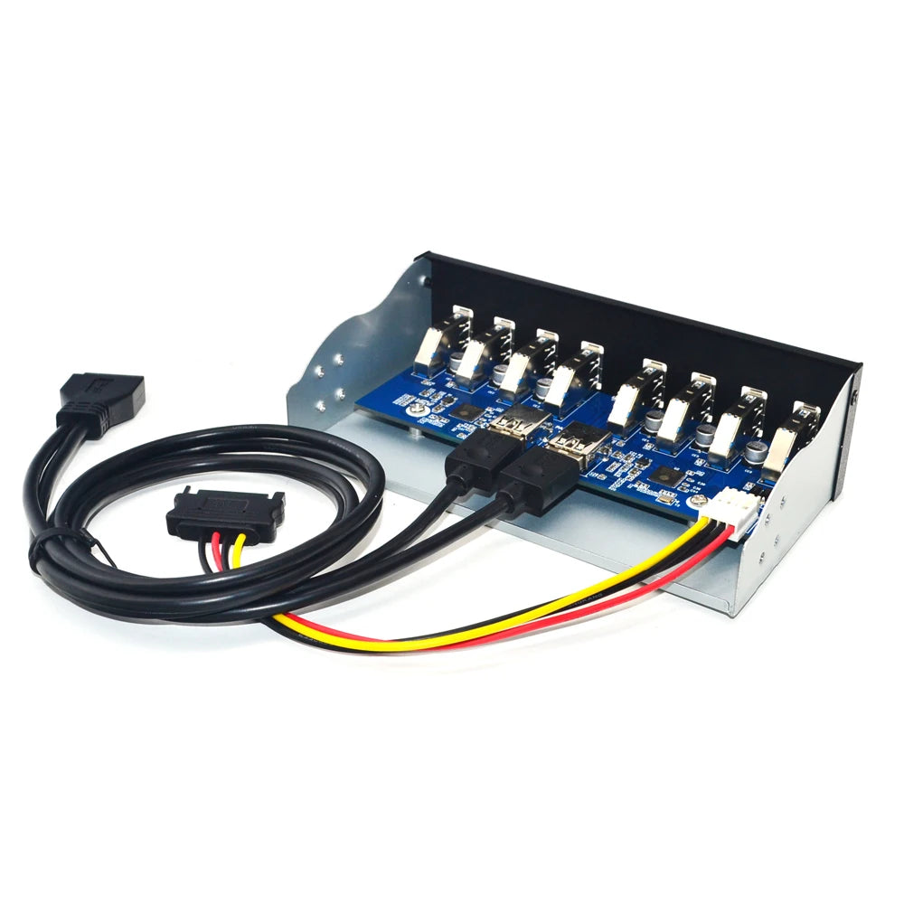 IO3394 USB 3.0-frontpanelhub med åtte porter