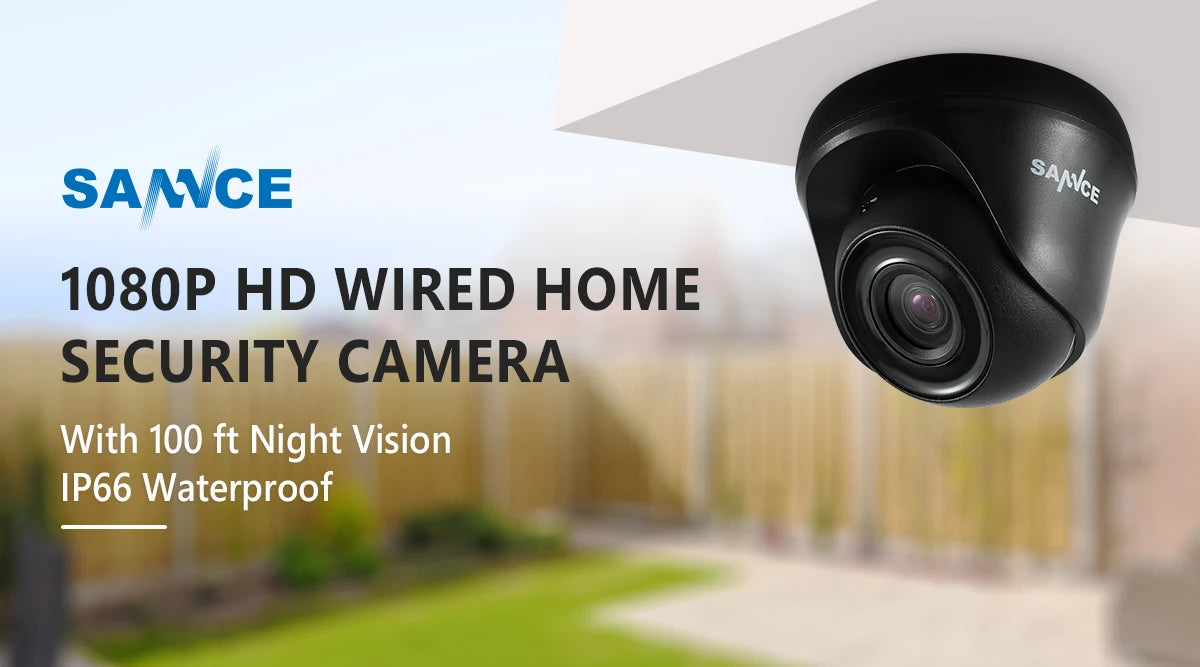 SANNCE 2-Pack 1080P Wired Dome CCTV Security Cameras
