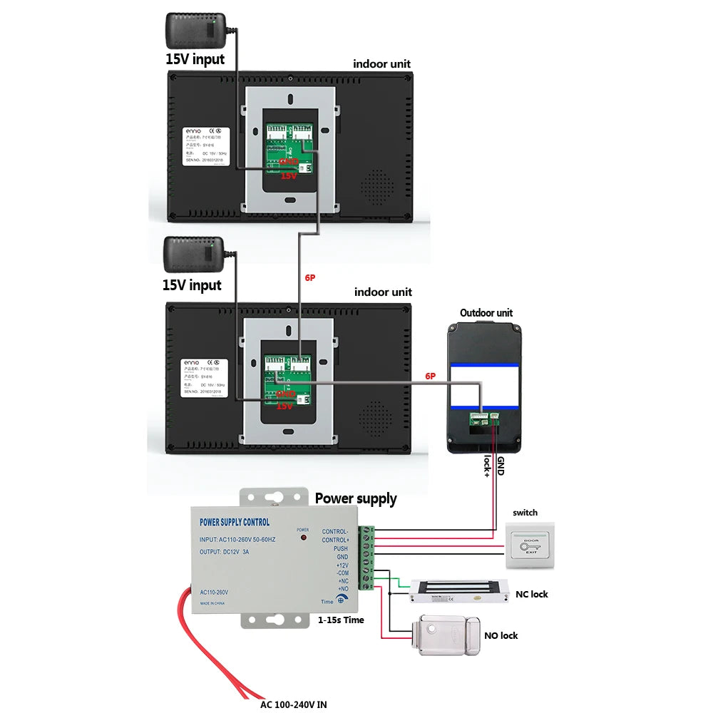 7inch Video Door Phone Intercom Doorbell With RFID Password IR-CUT 1000TV Line Camera Wireless Remote Access Control System Spy-shop.com