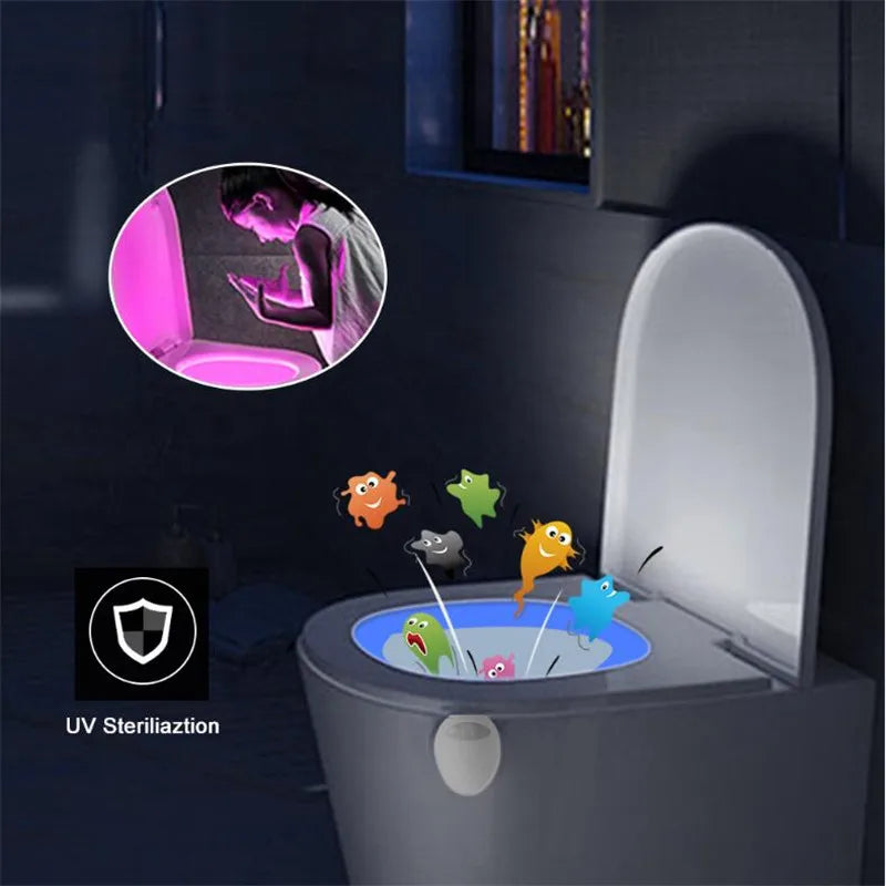 USB Rechargeable Motion Sensor Toilet Night Light 16 Colors