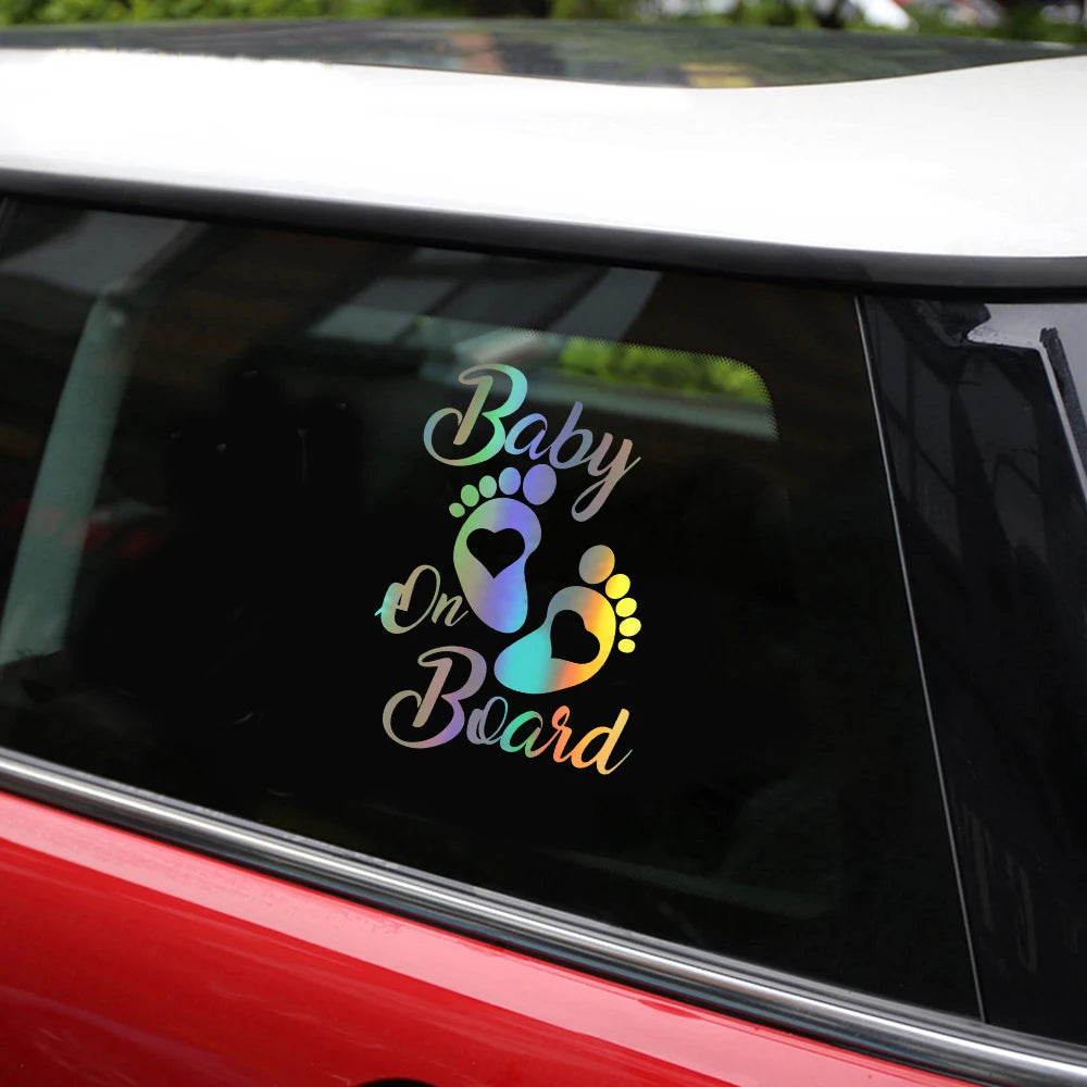  Autocollant voiture « Bébé et enfants à bord » – Options dessin