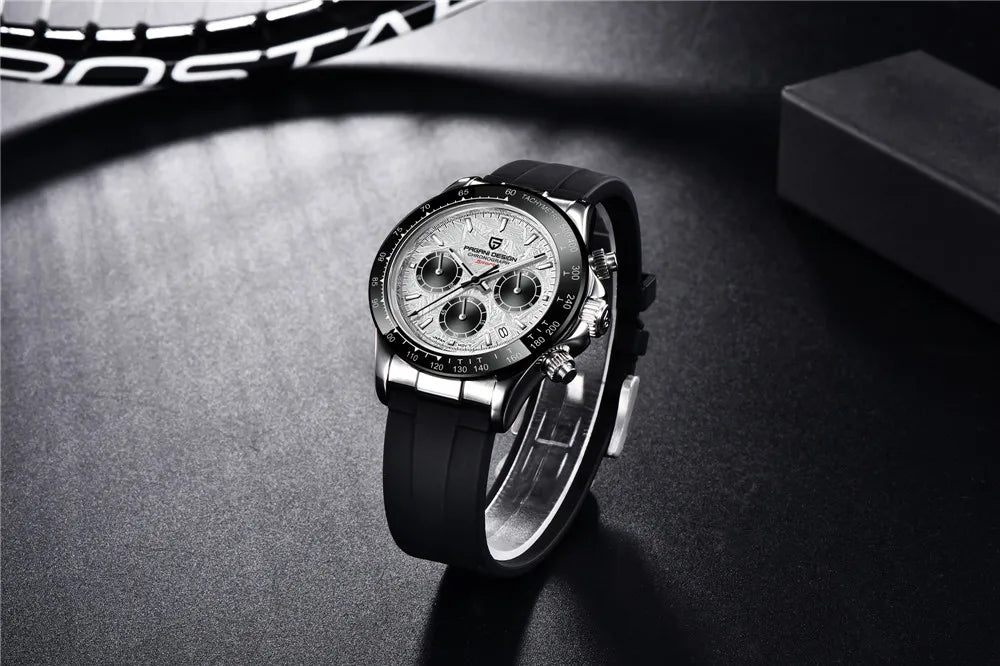 Meteorite Dial Men's Luxury Quartz Chronograph Watch