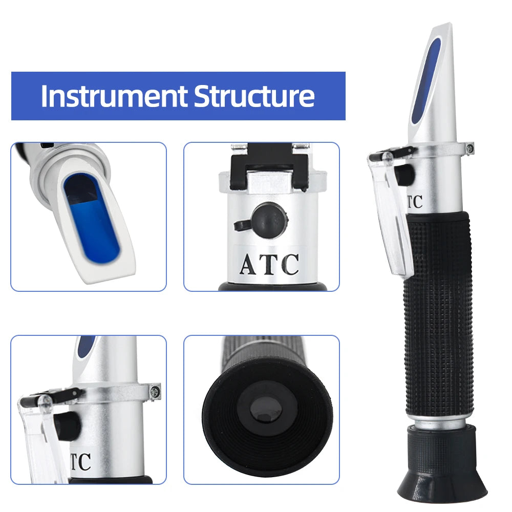 0-90% Brix Refractometer with ATC