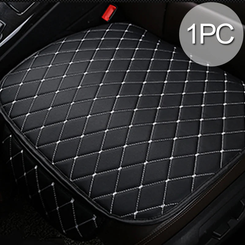 SEAMETAL Car Seat Cover Pu Leather Auto Seat Cushion Universal Four Seasons Breathable Chair Protection Mat Pad Car-Styling