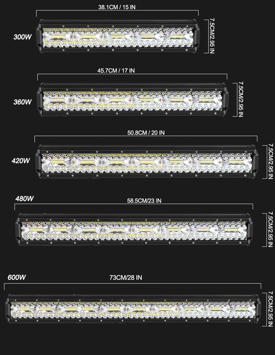 Tripcraft LED Panel LED Bar 4-28 Inch LED Light Bar LED Pod Lights Combo Beam for Car Tractor Boat OffRoad 4x4 LED Light Bar