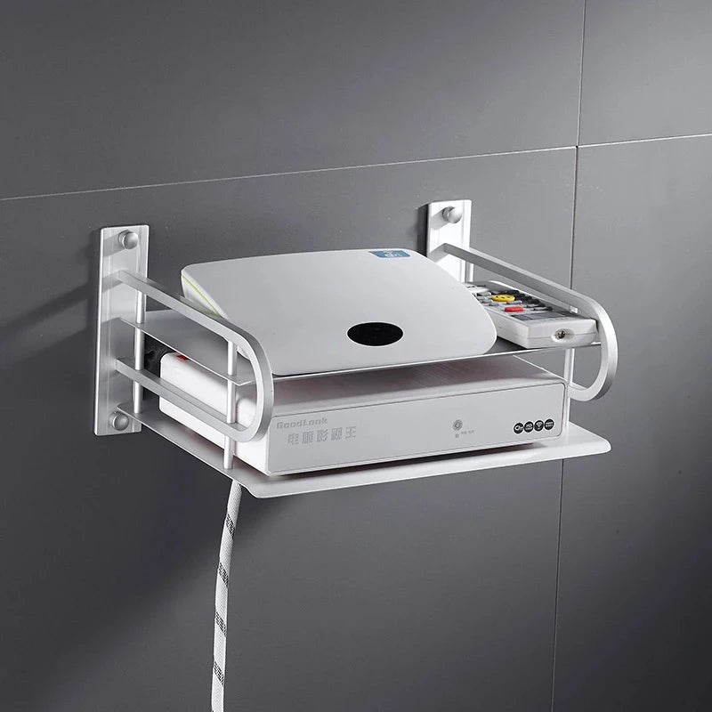 Metal Wall Shelves for Routers and TV Boxes