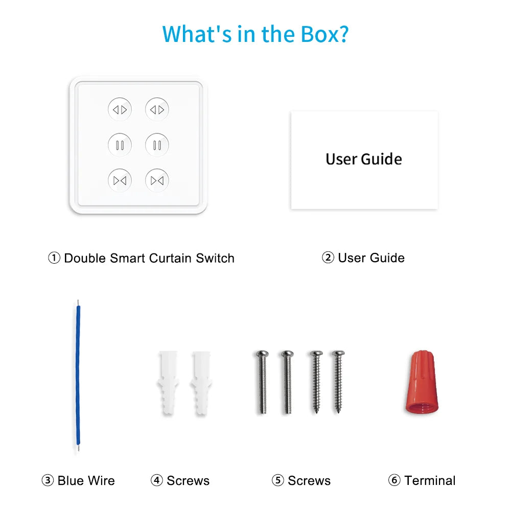 Tuya Smart Life EU WiFi Double Curtain Blind Switch for Roller Shutter Electric motor Google Home Alexa Echo Voice Control DIY 