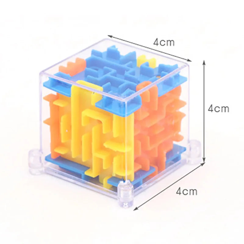 mini 3D Maze Magic Cube Six-sided Transparent Puzzle Speed Cube Rolling Ball Cubes Maze Toys For Children Stress Reliever Toys 