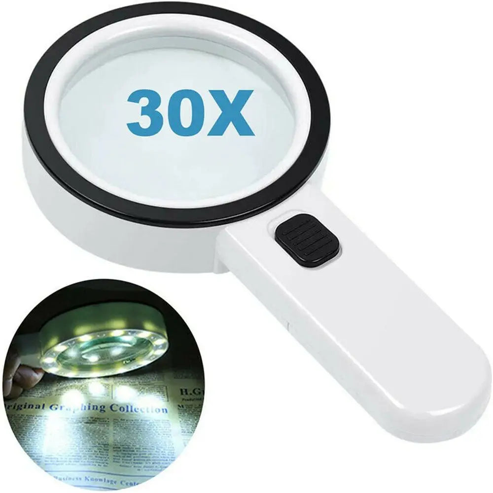 عدسة مكبرة يدوية LED - 60 mm