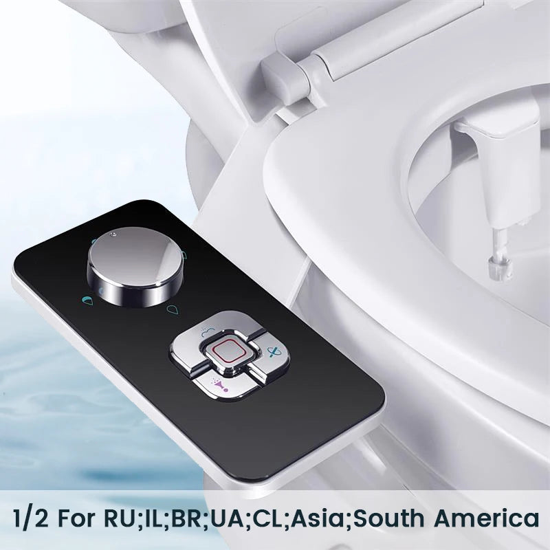 Ultra‑Thin Bidet Toilet Seat Attachment with Dual Nozzles