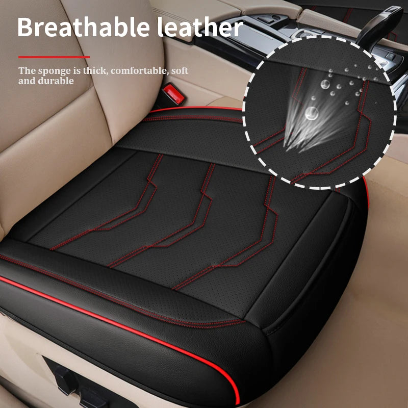 SEAMETAL Wrapped Car Seat Cover Anti Scratch Wear-Resistant Vehicle Seat Protector Cushion PU Leather Breathable Auto Chair Pad