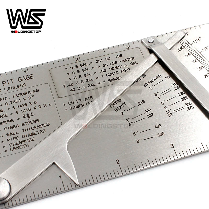 Stainless-Steel Pipe Pit and Weld Inspection Gauge