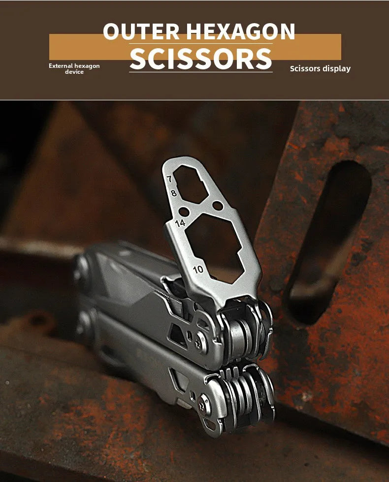 Folding Stainless-Steel Pliers Multitool