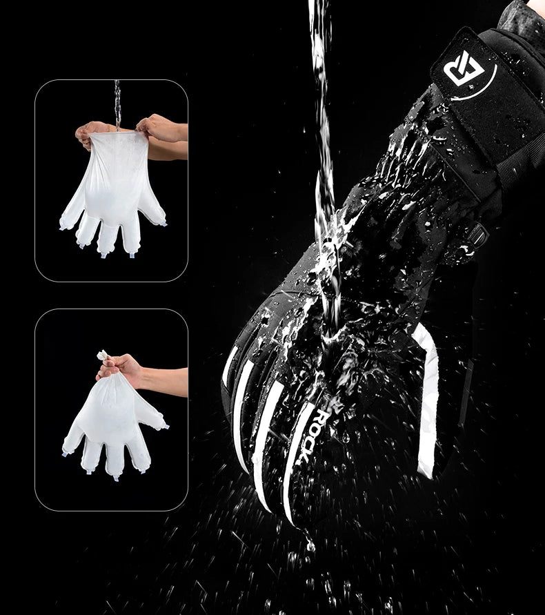 ROCKBROS Skidhandskar Snowboardhandskar Snöskoter Motorcykel Ridvinterhandskar Vind- och Vattentäta Unisex Snöhandskar