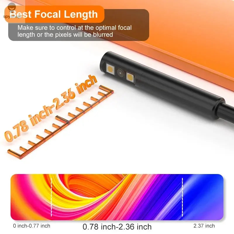 Handheld Endoscope Camera 4.3 Inch Screen 2-100 Meter Rigid Cable HD1080P 8MM/5.5MM Front SIde Lens Pipe Inspection Borescope Spy-shop.com