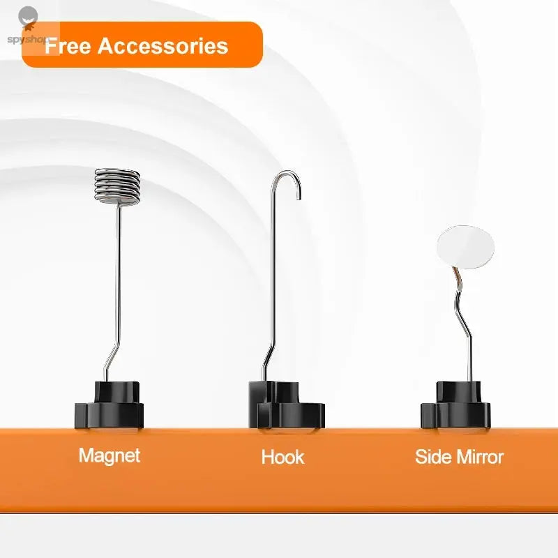 Handheld Endoscope Camera 4.3 Inch Screen 2-100 Meter Rigid Cable HD1080P 8MM/5.5MM Front SIde Lens Pipe Inspection Borescope Spy-shop.com