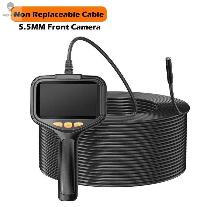 Handheld Endoscope Camera 4.3 Inch Screen 2-100 Meter Rigid Cable HD1080P 8MM/5.5MM Front SIde Lens Pipe Inspection Borescope Spy-shop.com
