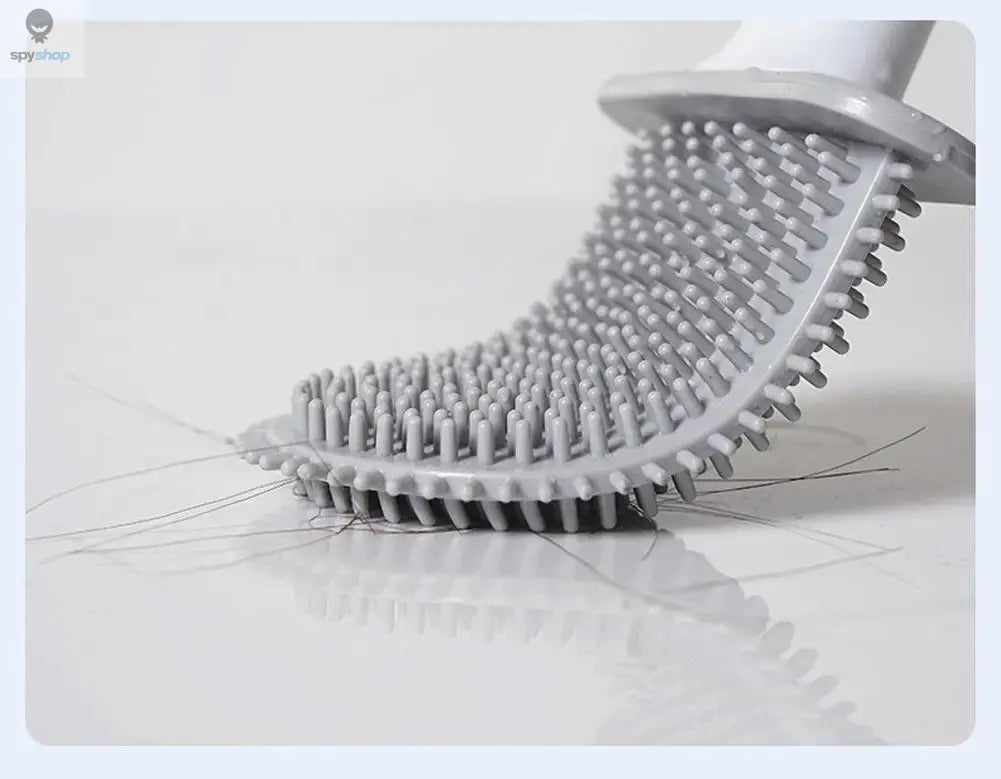Hanging Silicone Toilet Brush Cleaner with Long Handle Flexible Cleaner Bathroom Brush Quick Drying Holder Bathroom Accessories Spy-shop.com