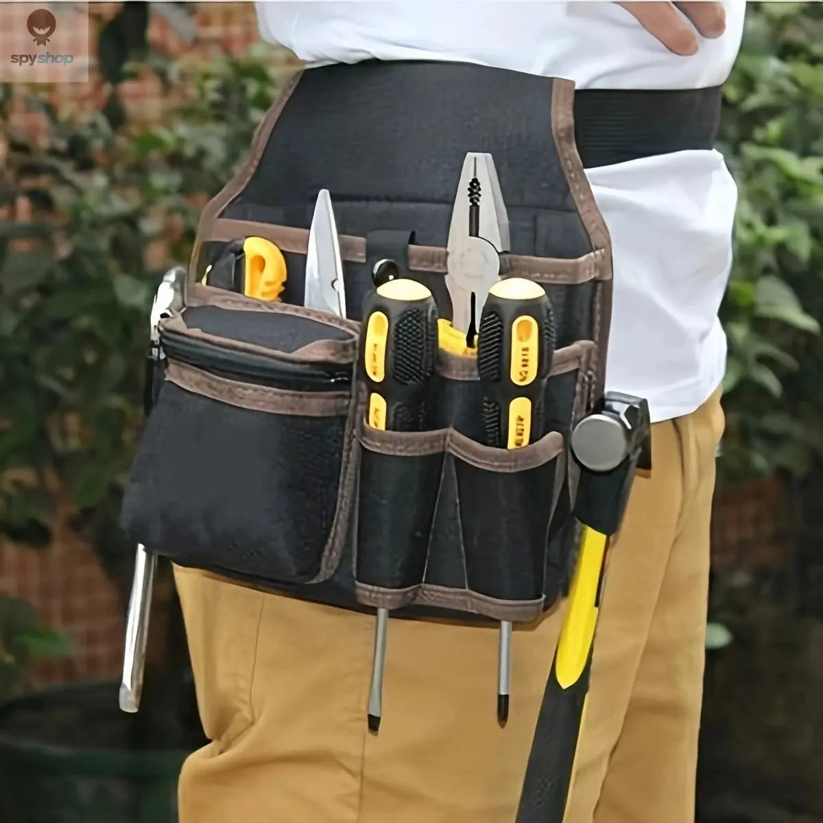 Hardware and electrician's tool bag, multi-purpose waist-hanging bag, maintenance bag, electrician's waist pack. One piece. 